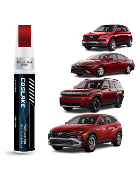Pintura de Retoque COSLAKE Rojo Ultimate (R2P) 12 ml para Hyundai Pintura de Retoque COSLAKE Rojo Ultimate (R2P) 12 ml para Hyundai