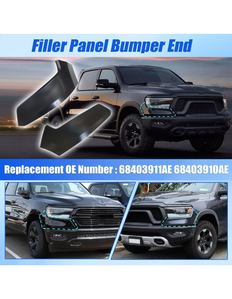 Kit de Paneles de Parachoques Frontal GXARTS para Dodge Ram 1500 2019-2024