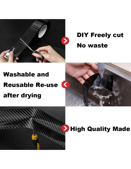 Protector de Bordes de Puertas Leasinder Vinilo 10.06m Negro