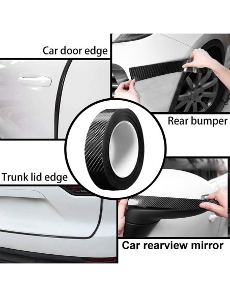 Protector de Bordes de Puertas Leasinder Vinilo 10.06m Negro