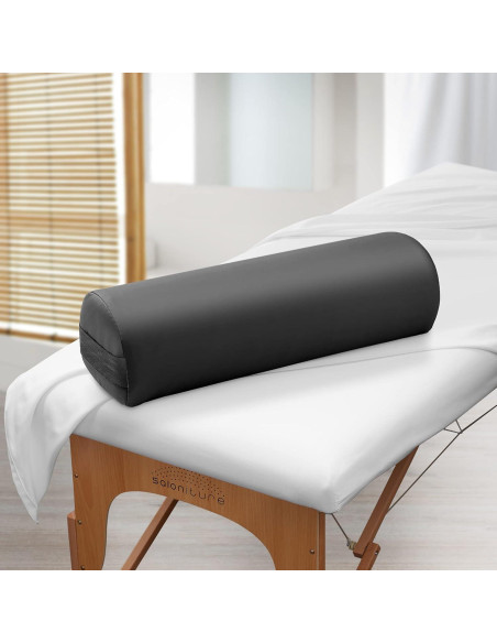 Cojín de Masaje Redondo Jumbo Saloniture 66x23x16cm Negro