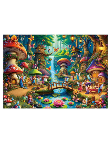 Rompecabezas Rocorose 1000 Piezas Casa de Hongo 70x50cm