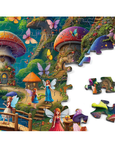 Rompecabezas Rocorose 1000 Piezas Casa de Hongo 70x50cm