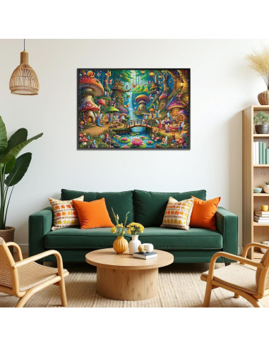 Rompecabezas Rocorose 1000 Piezas Casa de Hongo 70x50cm