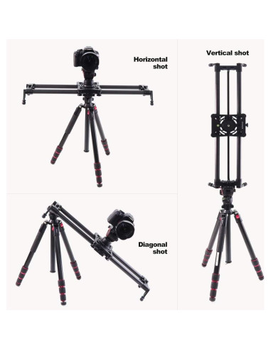 Deslizador de Cámara KONOVA P1 de Carbono 60cm para DSLR y Móvil