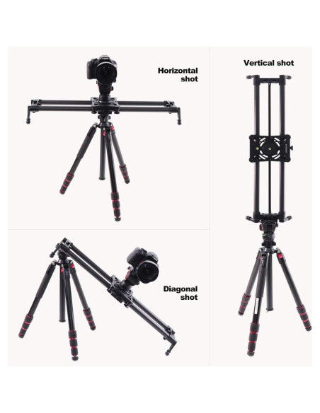 Deslizador de Cámara KONOVA P1 de Carbono 60cm para DSLR y Móvil