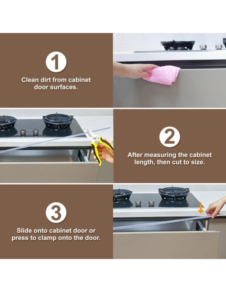 20 Piezas Protector de Borde de Gabinete CHolic 45.72cm 19.05mm