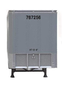 Remolque Trailmobile Walthers 1:87 Paquete de 2 - USPS Gris 2