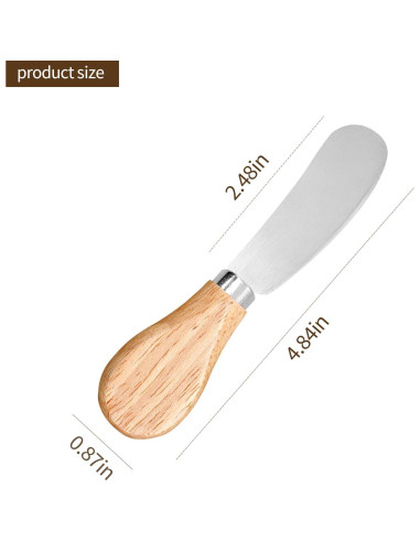 Set de 4 Cuchillos para Untar Queso Siutaga 12.3 cm Acero Inoxidable