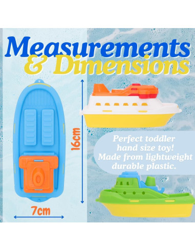 Pack de 4 Barcos de Juguete Toyland - Carga, Crucero, Pesca, Contenedor