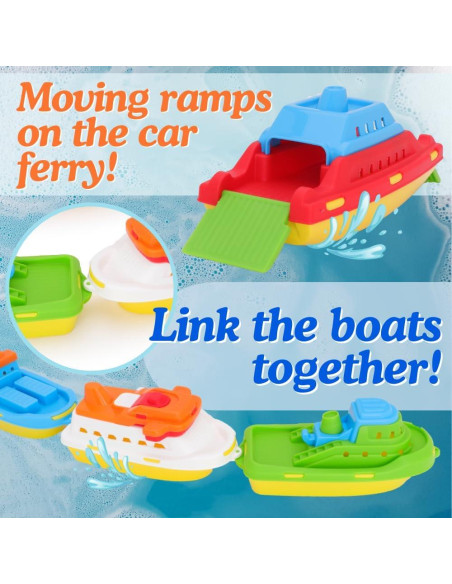 Pack de 4 Barcos de Juguete Toyland - Carga, Crucero, Pesca, Contenedor Pack de 4 Barcos de Juguete Toyland - Carga, Crucero, Pesca, Contenedor