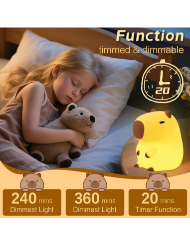 Luz Nocturna Capibara CUENIGELF LED Regulable 13x11cm