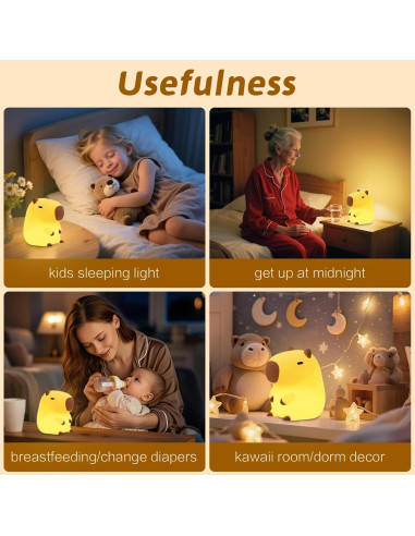 Luz Nocturna Capibara CUENIGELF LED Regulable 13x11cm