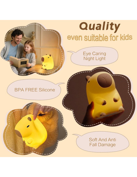 Luz Nocturna Capibara CUENIGELF LED Regulable 13x11cm