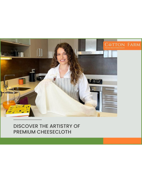 Pano de Queso Algodón Farm 91x91 cm Grado 100 Reutilizable