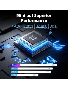 Mini PC CyberGeek A1, Intel N100, 4GB RAM, 128GB SSD 2