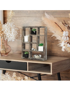 Estante Cubo Multi-Slot J JACKCUBE DESIGN Madera Rústica 9 Compartimentos 2