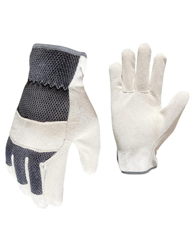 Guantes de Trabajo AWP de Cuero de Vaca Genuino, Grande