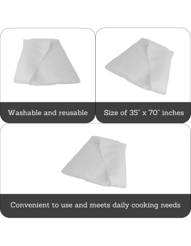 Gasa de Algodón IMUSA 88.9 x 177.8 cm Blanca Reutilizable