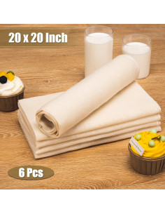 Paños de Queso Reutilizables Amrules 50x50 cm 6PCS Algodón 2