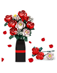 Juego de Construcción Ramo de Flores Artificiales OKKIDY