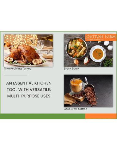 Pano de Queso Algodón Farm 91x91 cm Grado 100 Reutilizable