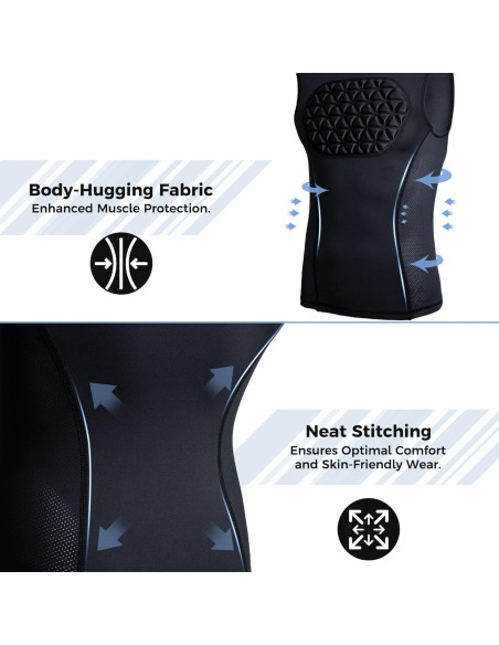 Protector de Pecho Acolchado Legendfit para Adultos - Negro