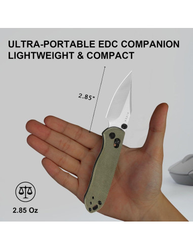 Cuchillo de Bolsillo Kizer Drop Bear 2 7.24 cm Nitro-V Micarta Verde