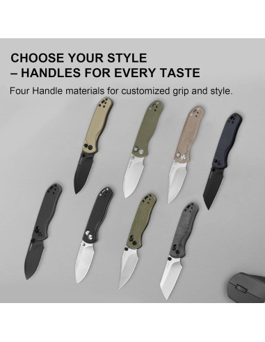 Cuchillo de Bolsillo Kizer Drop Bear 2 7.24 cm Nitro-V Micarta Verde