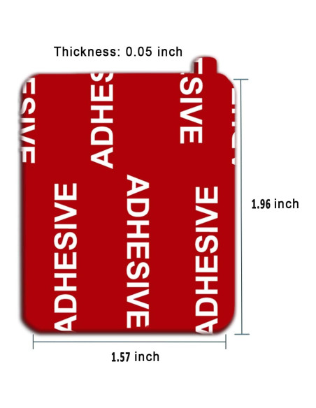 12 Almohadillas Adhesivas Doble Cara D.SKING 40x50mm Rojo