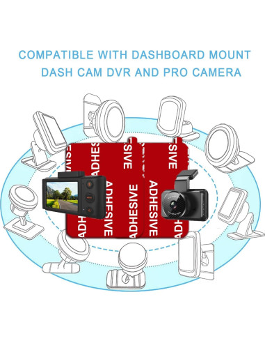12 Almohadillas Adhesivas Doble Cara D.SKING 40x50mm Rojo