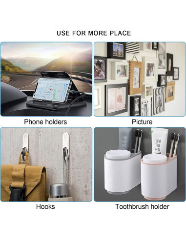 12 Almohadillas Adhesivas Doble Cara D.SKING 40x50mm Rojo