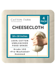 Pano de Queso Cotton Farm 45.72x45.72 cm Grado 100 Reutilizable