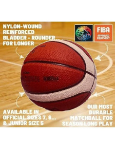 Balón de Baloncesto Molten FIBA Tamaño 7 Cuero Sintético 2