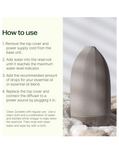 Difusor de Aceite Esencial Plant Therapy Metro Gris 120ml 2