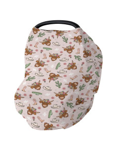 Cubierta de Coche para Bebés 5-en-1 Vaquera Rosa Transpirable