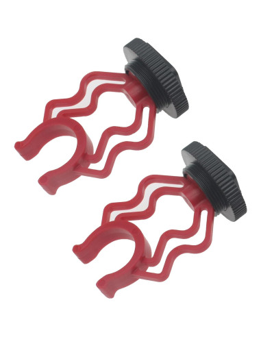 Soporte de Choque para Micrófono Rojo 2 Pcs ABS Metal