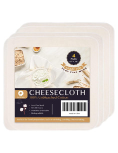 Tela de Queso S.CENG Grado 100 38.1x38.1 cm Paquete de 4