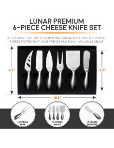 Conjunto de cuchillos de queso ICOSA Living LUNAR 6 piezas 2