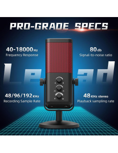 Micrófono Dinámico XTUGA M7 para Streaming y Podcast 48kHz 2