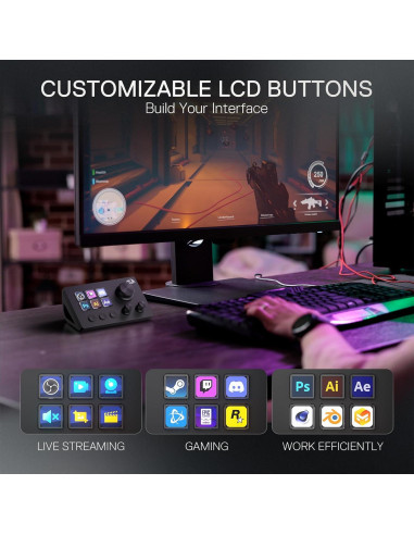 Controlador de Transmisión Redragon SS551 - Pad Macro Todo en Uno