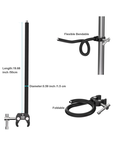 Soporte de Micrófono Cuello de Ganso MK0108 Ajustable 50 cm