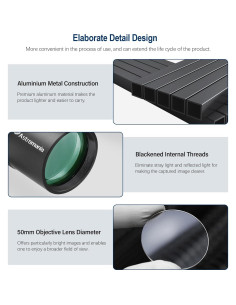 Telescopio de Búsqueda Astromania 9x50 Angulado 50mm 2