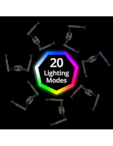 Soporte de Escritorio para Monitor Gaming AVLT Doble 27-43" RGB