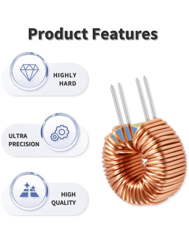 Kit 2 Pcs Inductor Toroide 100uH 0.8mm FOCMKEAS