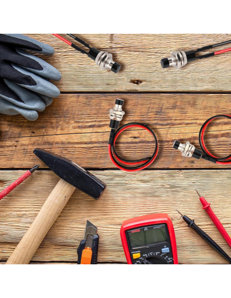 12 Interruptores Pulsadores Momentáneos 7mm Salbsever 12V