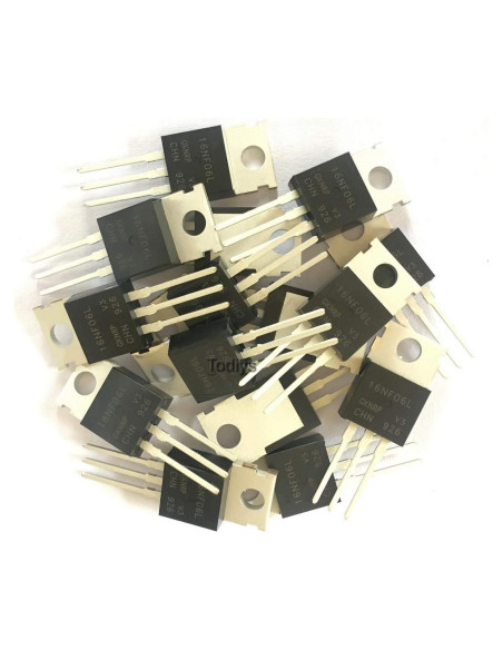 15 Pcs Transistor MOSFET N-Canal 16A 60V TO-220 Todiys