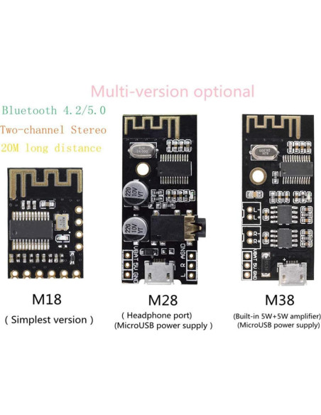 Placa Receptora de Audio Bluetooth Inalámbrico hiBCTR M18 4.2