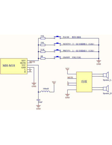 Placa Receptora de Audio Bluetooth Inalámbrico hiBCTR M18 4.2