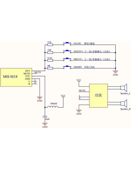 Placa Receptora de Audio Bluetooth Inalámbrico hiBCTR M18 4.2